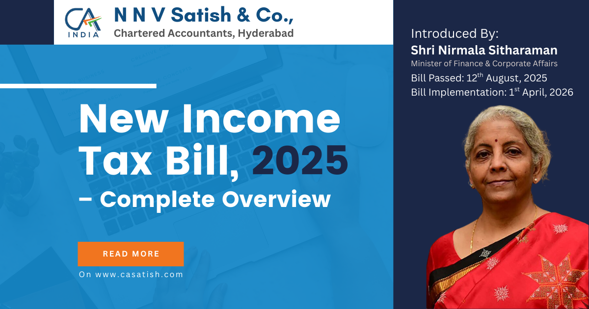 Read more about the article New Income Tax Bill, 2025 – Complete Overview
